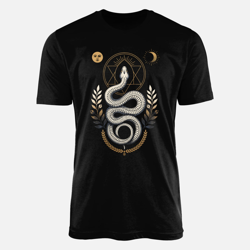 Magliette: Serpente mistico e geometria sacra