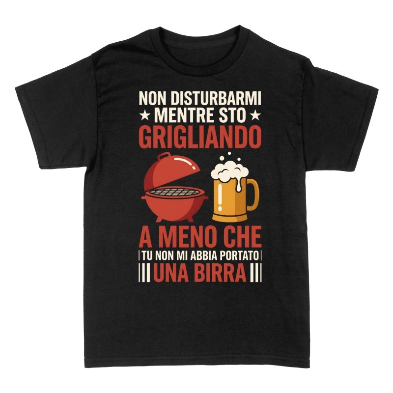 Magliette: Non disturbarmi sto grigliando birra