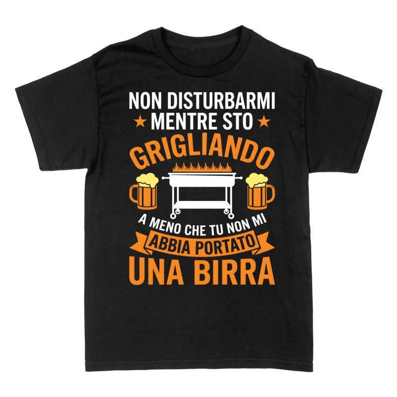Magliette: Non disturbarmi sto grigliando birra