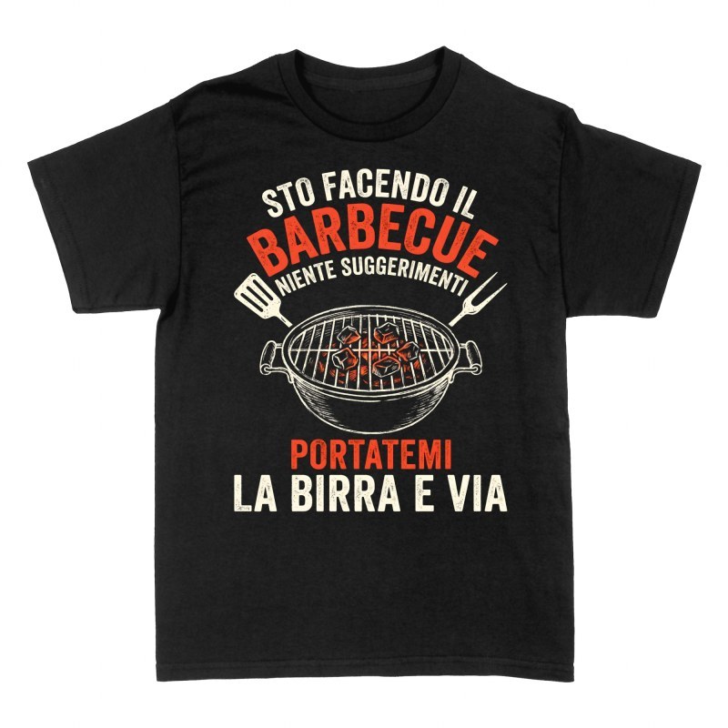 Magliette: Sto facendo il barbecue portatemi la birra