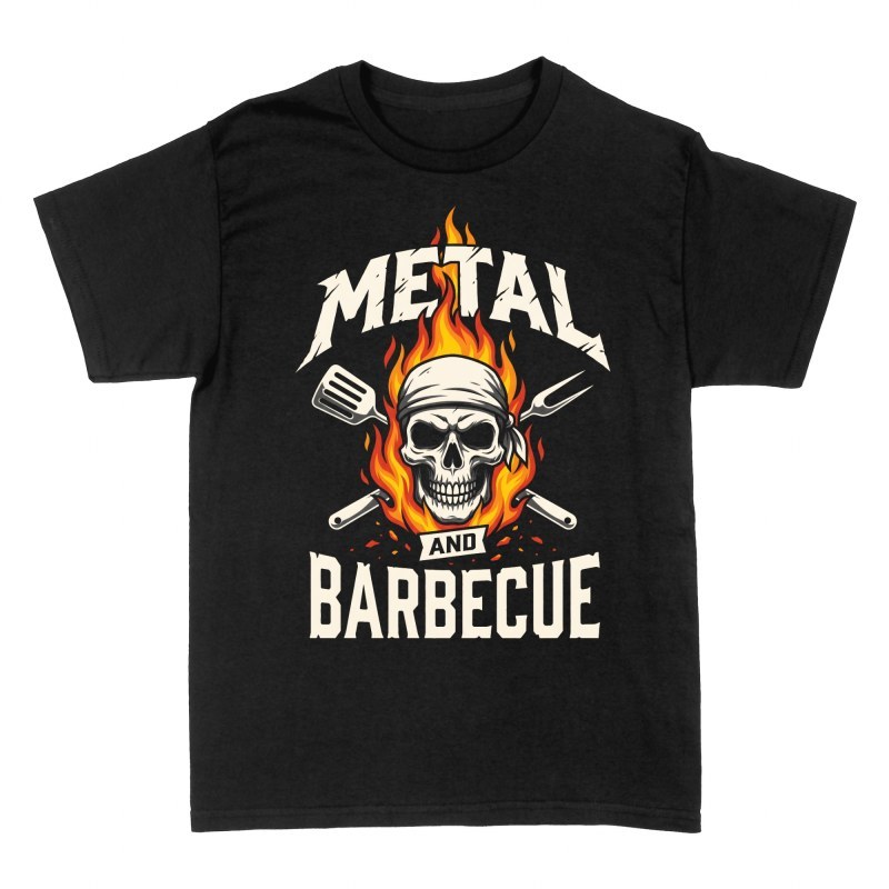 Magliette: Teschio da barbecue Metal and Barbecue