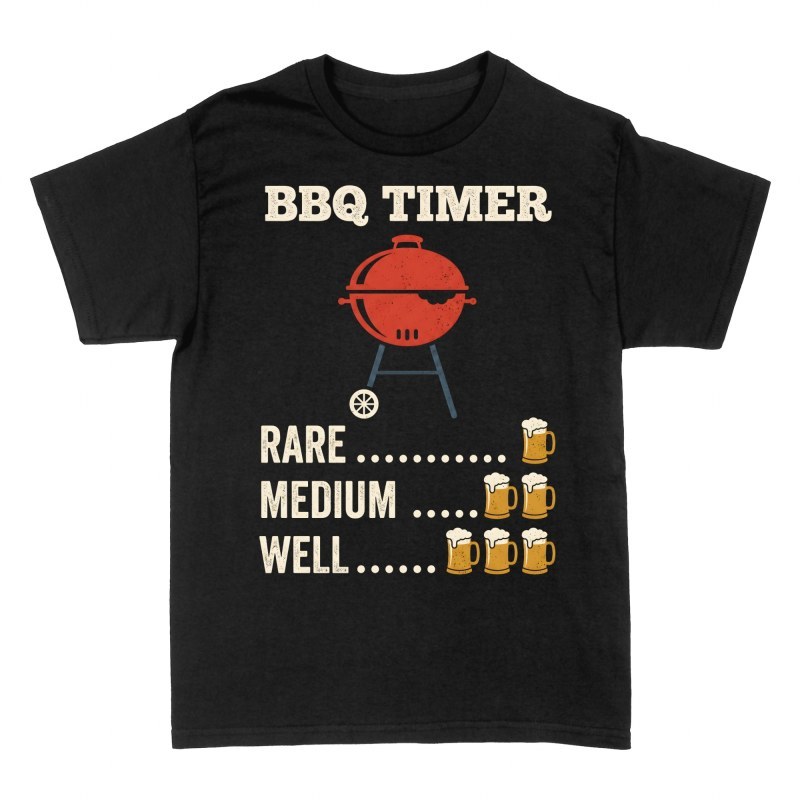 Magliette: Timer barbecue birra vintage