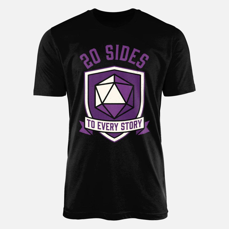 Magliette: Dado d20 con stemma da gioco di ruolo