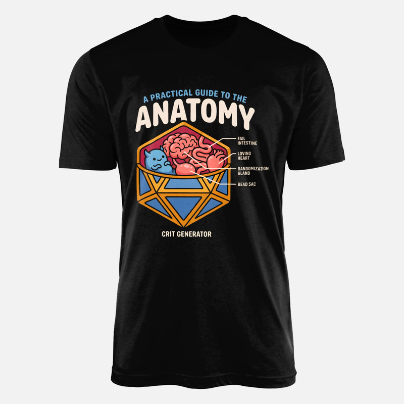 Magliette: Anatomia del dado d20 GDR