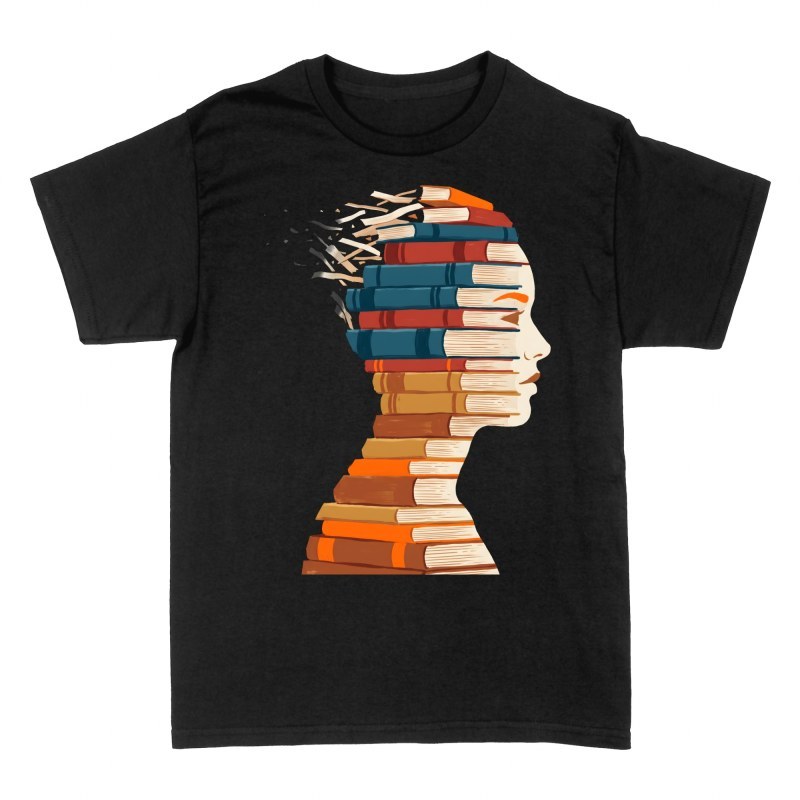 Magliette: Profilo femminile di libri