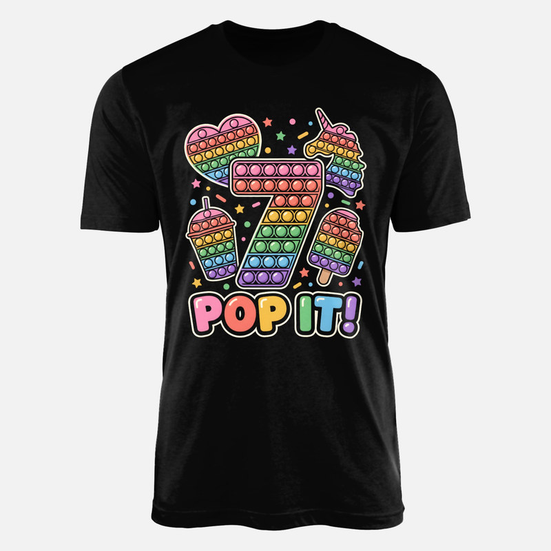 Magliette: Compleanno 7 anni pop it arcobaleno