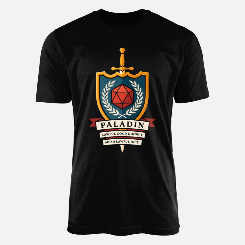 Magliette: Paladino scudo d20 lawful good