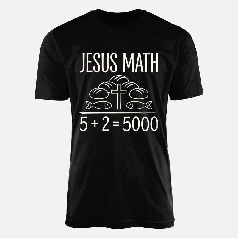 Magliette: Matematica di Ges&ugrave; pani e pesci