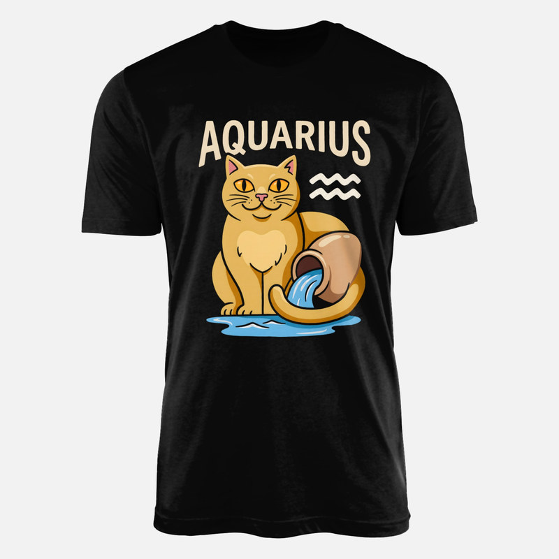 Magliette: Gatto segno zodiacale acquario