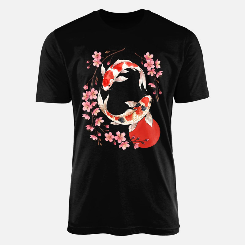 Magliette: Carpe koi e rami di sakura