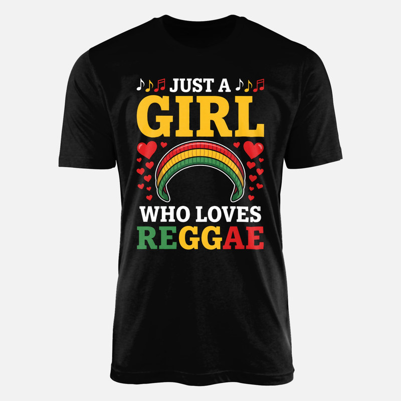 Magliette: Ragazza che ama il reggae e arcobaleno rasta