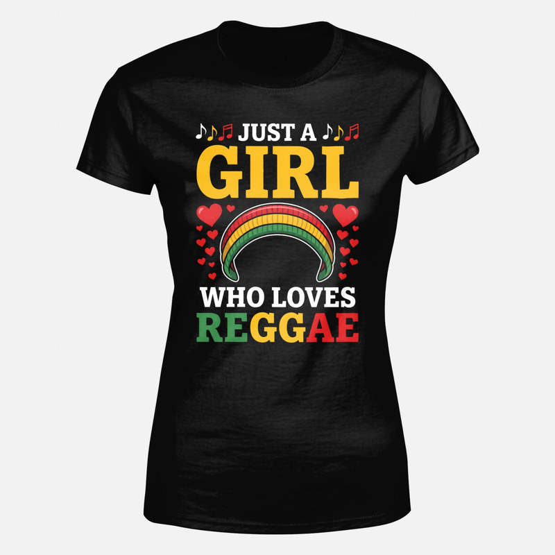 Magliette: Ragazza che ama il reggae e arcobaleno rasta