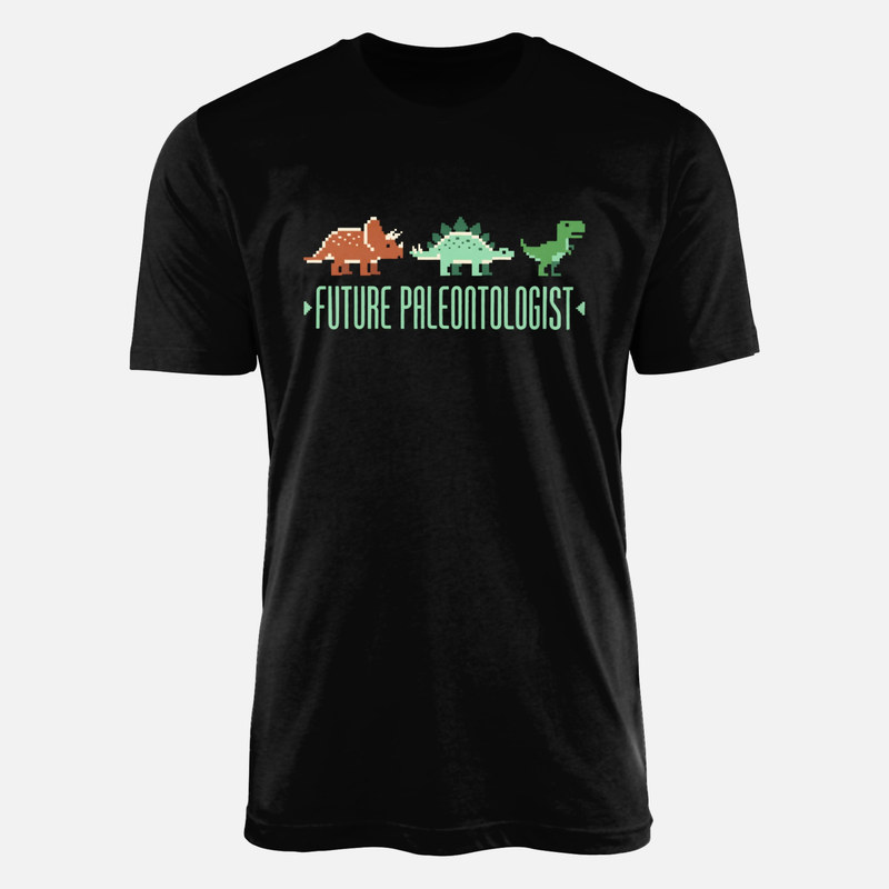 Magliette: Futuro paleontologo dinosauri pixel art