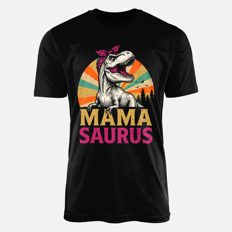 Magliette: T-rex Mama Saurus con fiocco vintage
