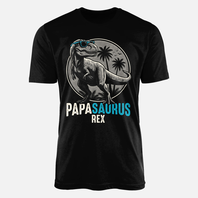 Magliette: Papasaurus Rex dinosauro con occhiali