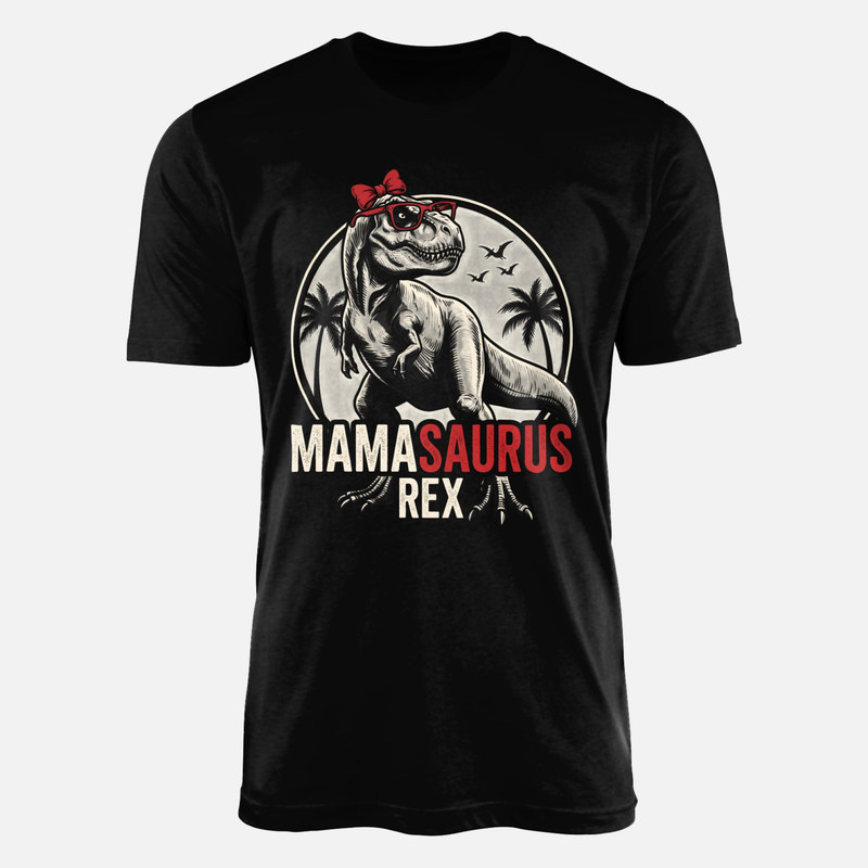 Magliette: Mamasaurus Rex con occhiali e fiocco