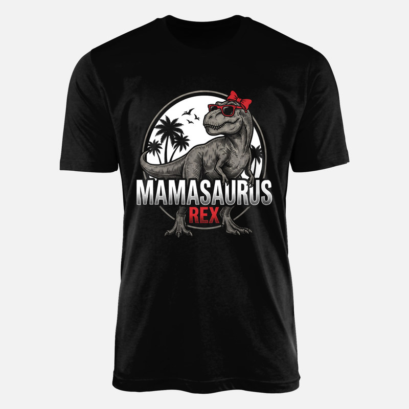 Magliette: Mamasaurus Rex con occhiali e fiocco