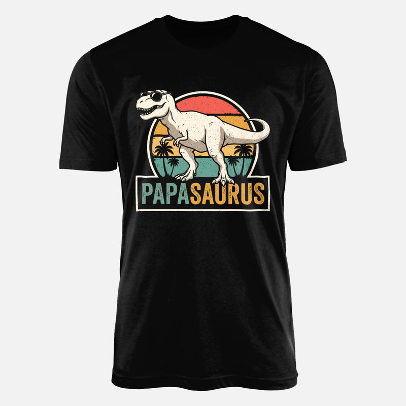 Magliette: T-Rex papasaurus retro con occhiali da sole