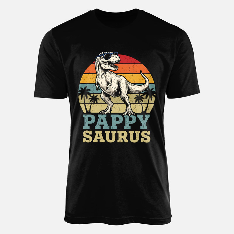 Magliette: Nonno t-rex tramonto vintage