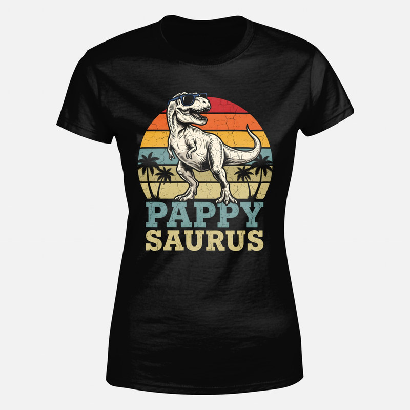 Magliette: Nonno t-rex tramonto vintage