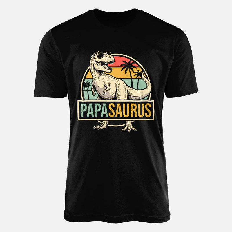 Magliette: Papasaurus T-Rex con occhiali da sole retro