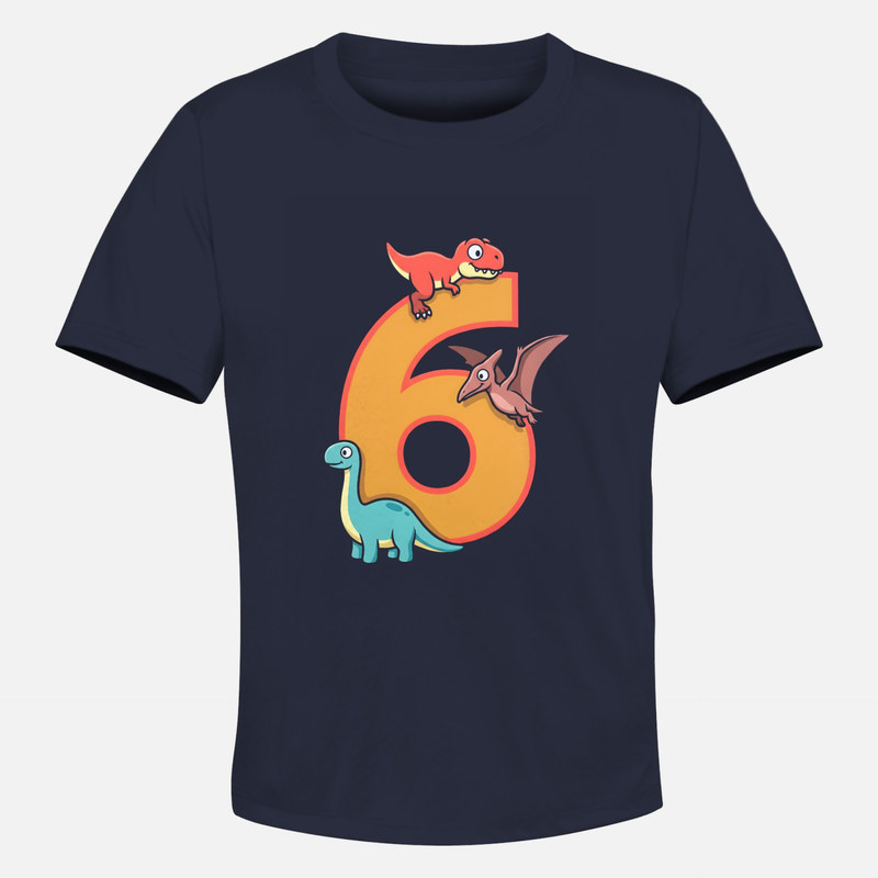 Magliette: Compleanno 6 anni con dinosauri