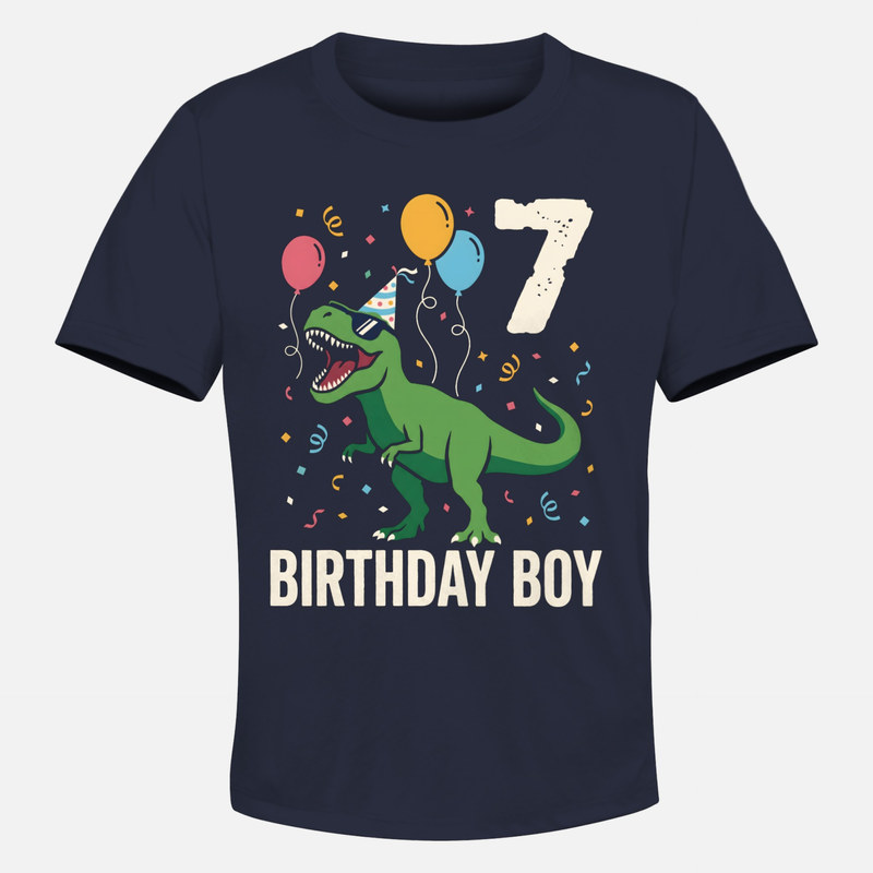 Magliette: Dinosauro compleanno 7 anni