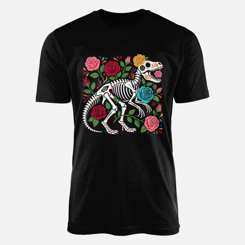 Magliette: T-Rex scheletro D&iacute;a de los Muertos