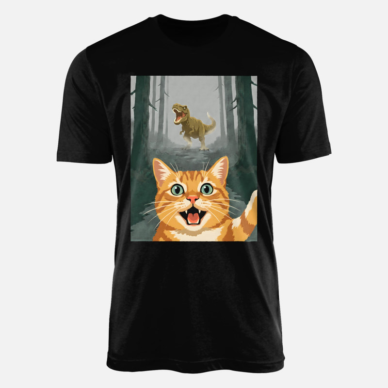 Magliette: Selfie del gatto con T-Rex