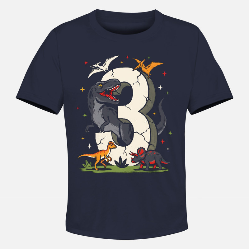 Magliette: Dinosauri con numero 3
