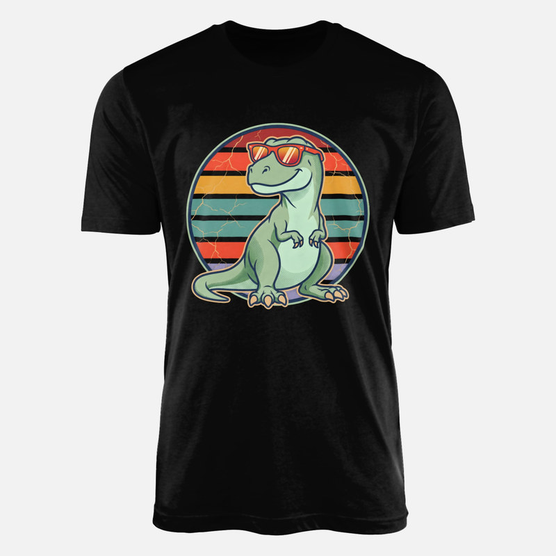 Magliette: T-Rex con occhiali da sole tramonto