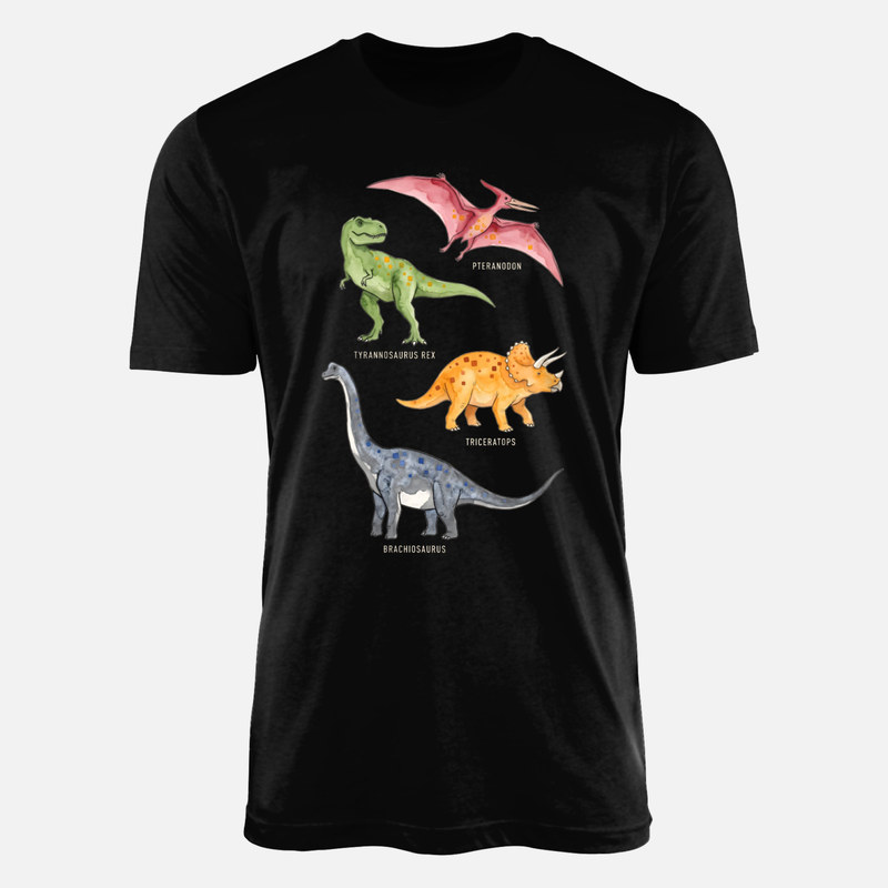 Magliette: Guida dinosauri acquerello