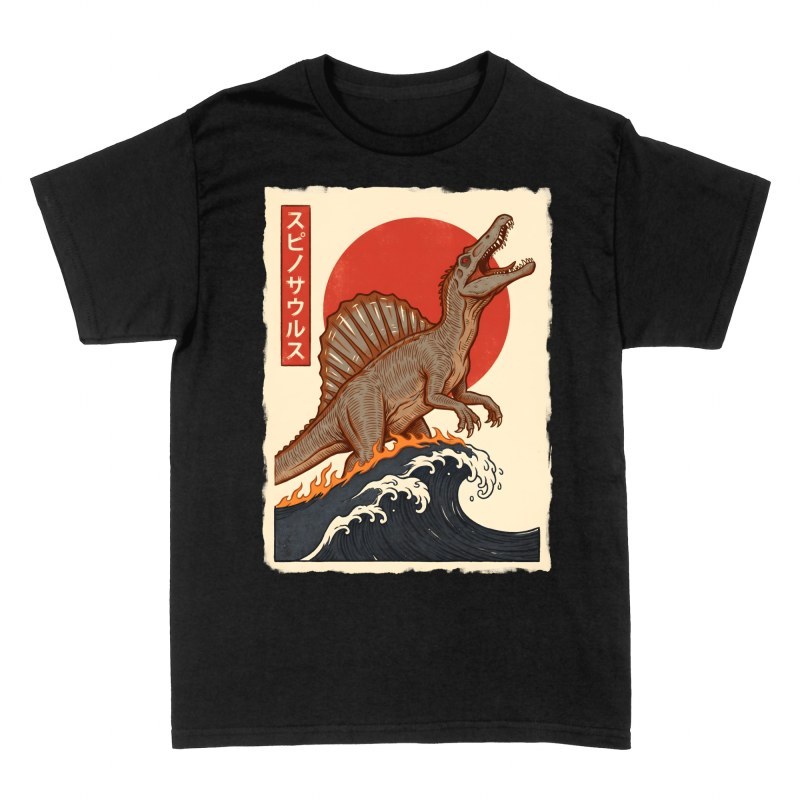 Magliette: Spinosauro ukiyo-e giapponese