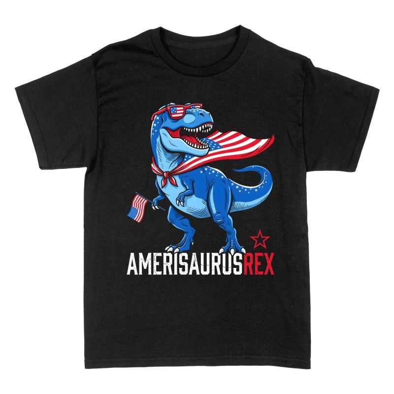 Magliette: T-Rex patriottico con bandiera USA
