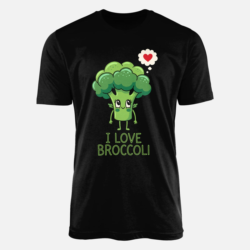 Magliette: Broccolo kawaii innamorato