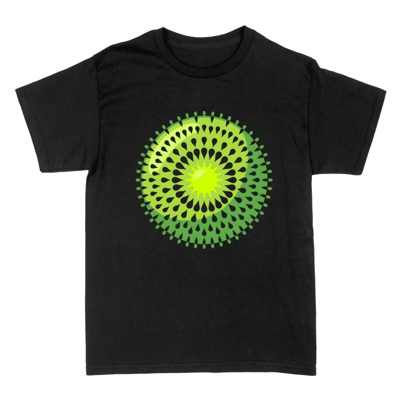 Magliette: Fetta di kiwi geometrica
