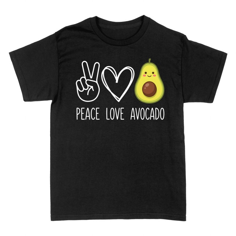Magliette: Pace amore e avocado kawaii