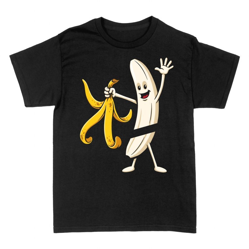 Magliette: Banana sbucciata censurata cartoon
