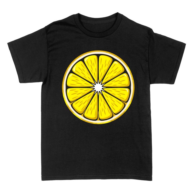 Magliette: Fetta di limone gialla