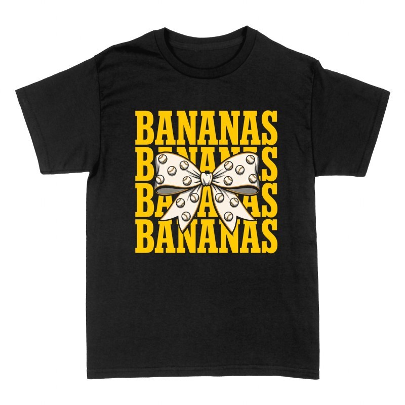 Magliette: Fiocco da baseball e testo bananas