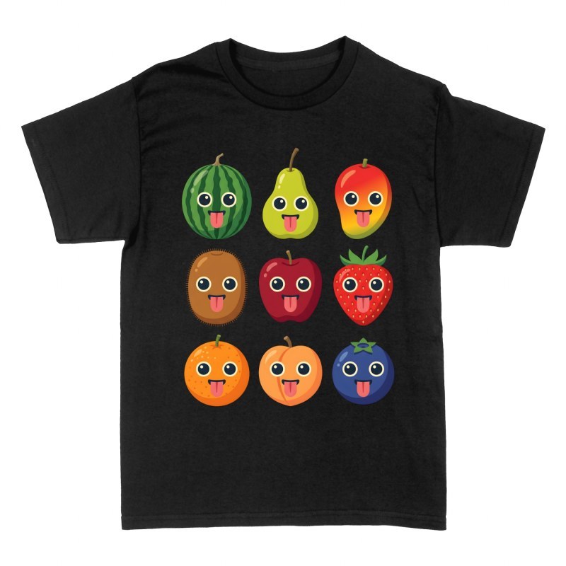 Magliette: Frutta kawaii con linguaccia
