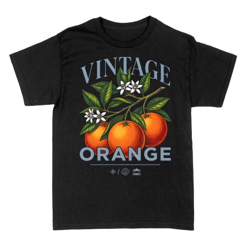 Magliette: Ramo d'arancio botanica vintage