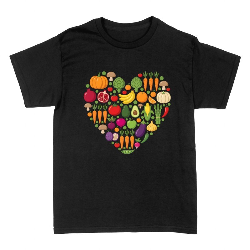 Magliette: Cuore di frutta e verdura