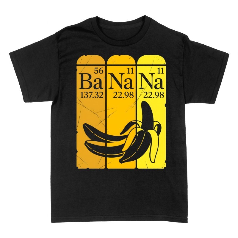 Magliette: Banana con elementi chimici Ba Na Na