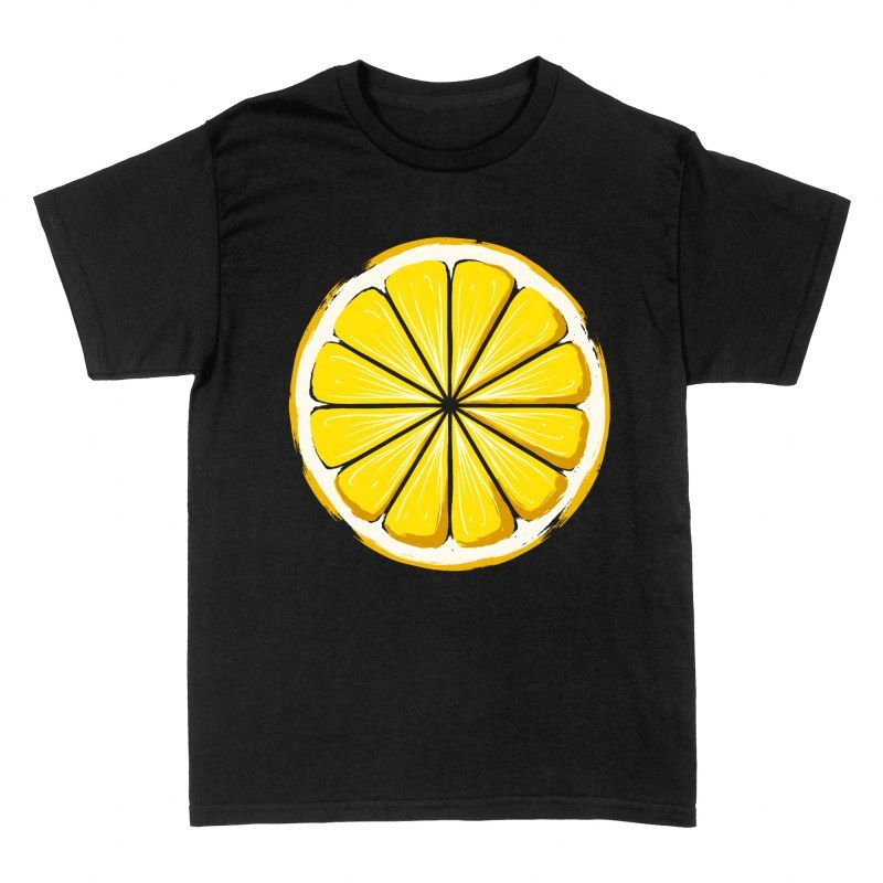 Magliette: Fetta di limone giallo