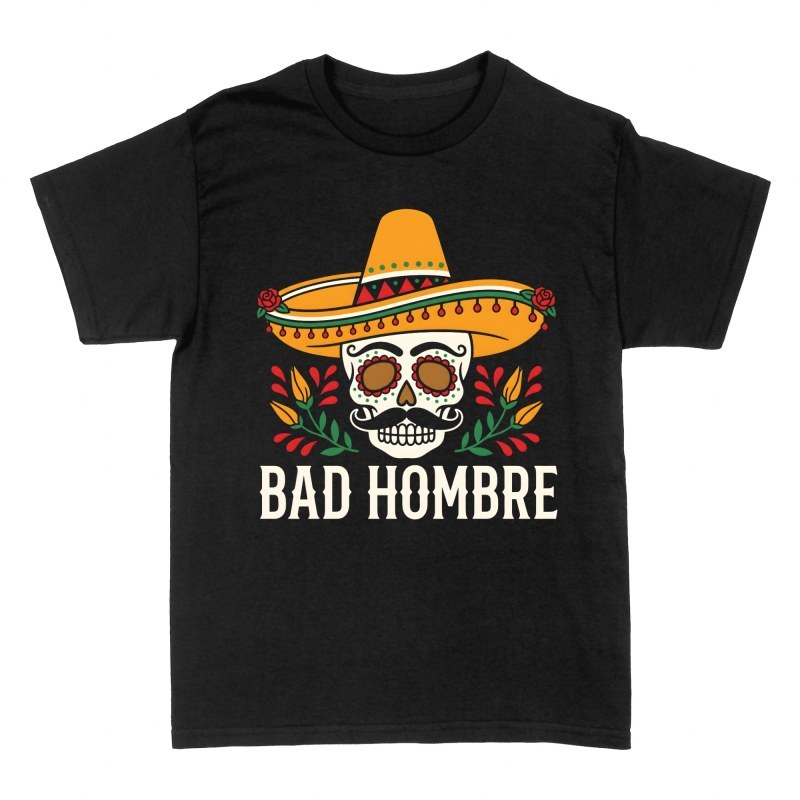 Magliette: Teschio messicano mariachi Bad Hombre