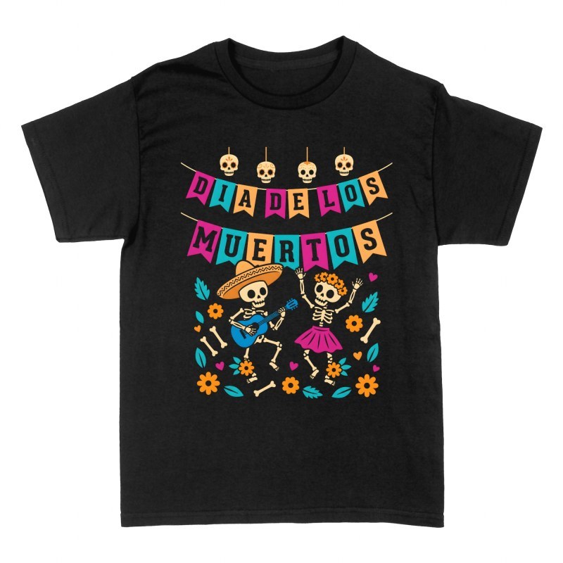 Magliette: Scheletri che ballano Dia de los Muertos