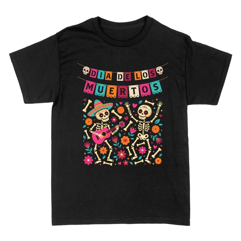 Magliette: Scheletri festosi D&iacute;a de los Muertos