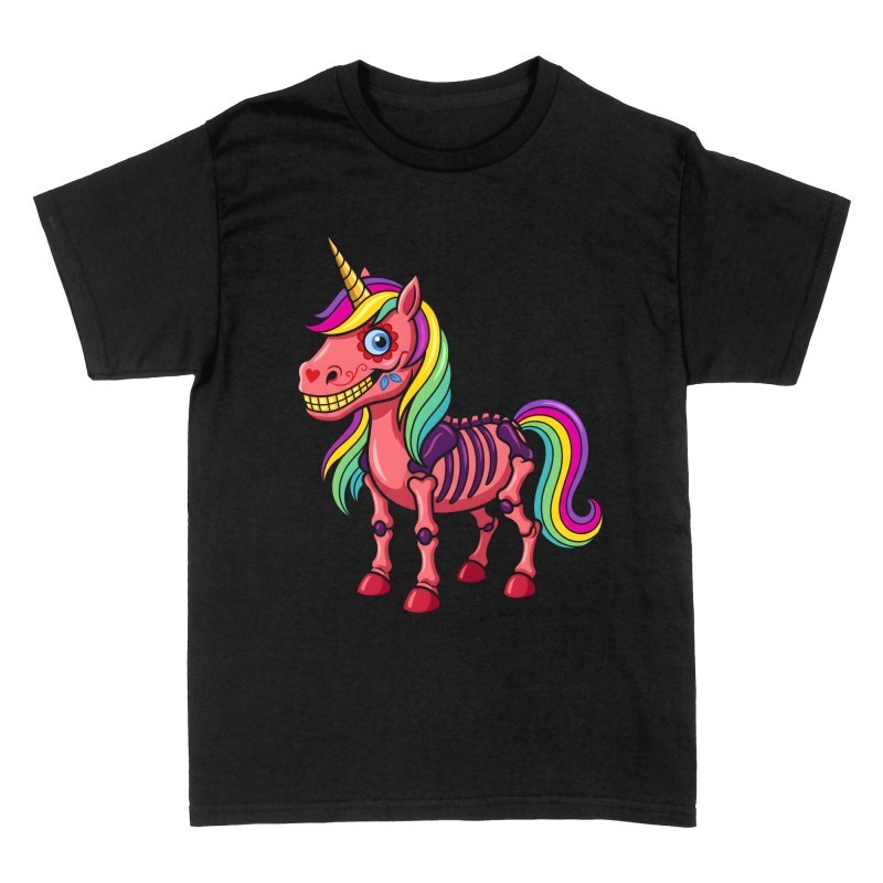 Magliette: Unicorno scheletro Dia de los Muertos
