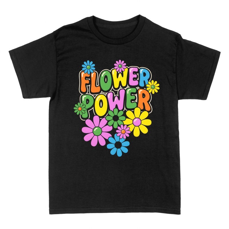 Magliette: Flower power retro con margherite